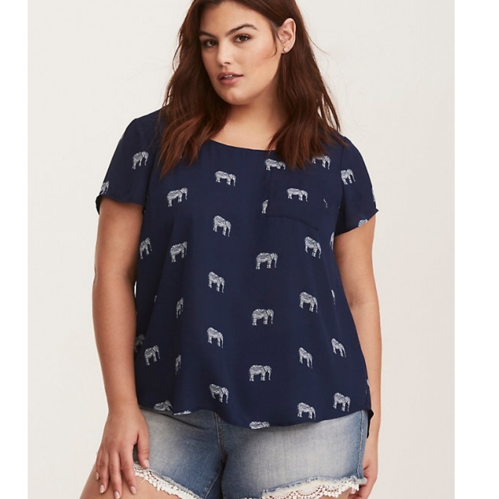 Navy Blue Torrid Top